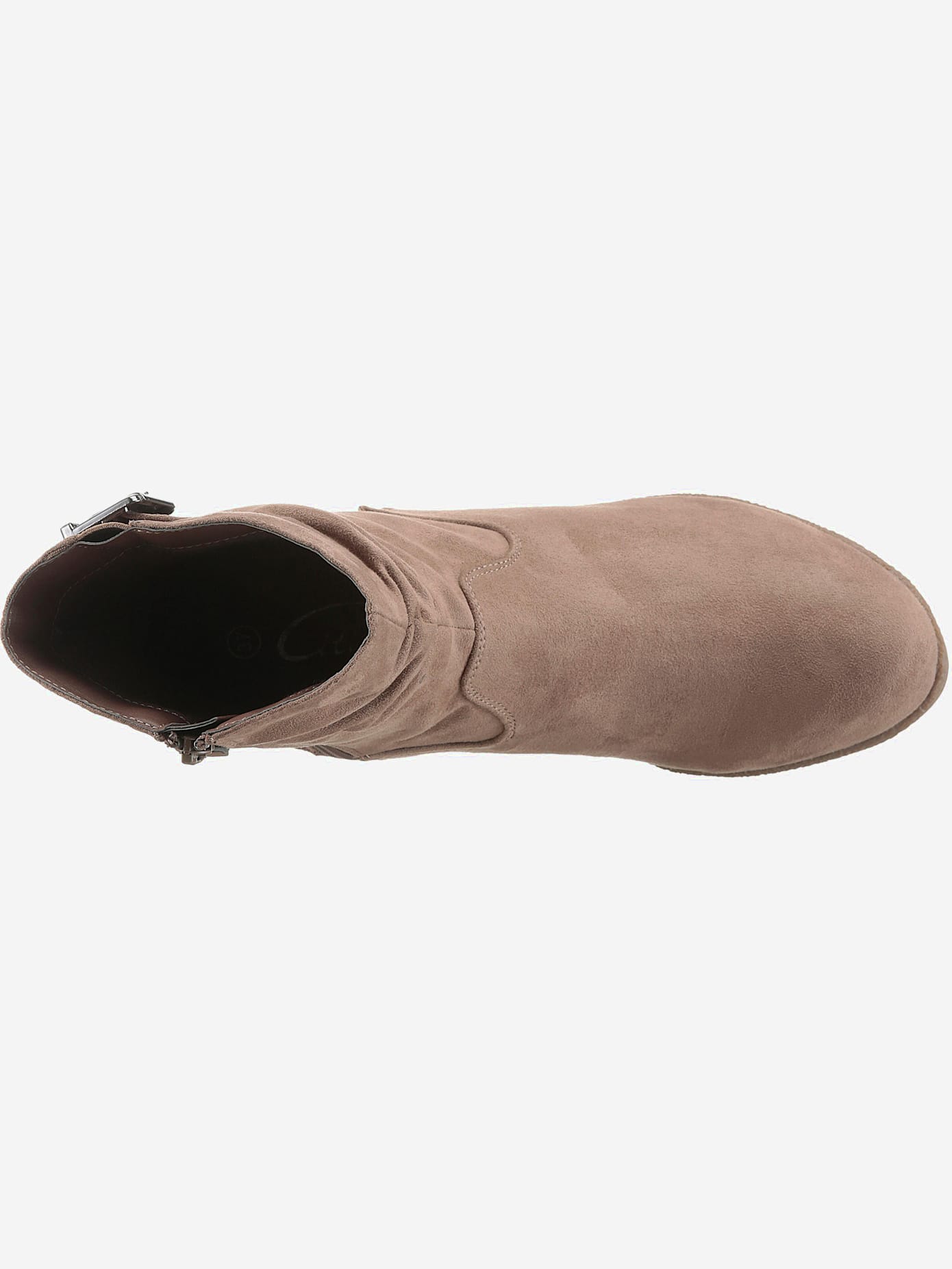 Bottines compensées classiques, textile doux, imitation cuir velours