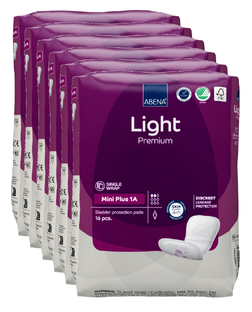 Abena Light Premium Mini Plus 1A Inlegverband - Multiverpakking 6x16ST