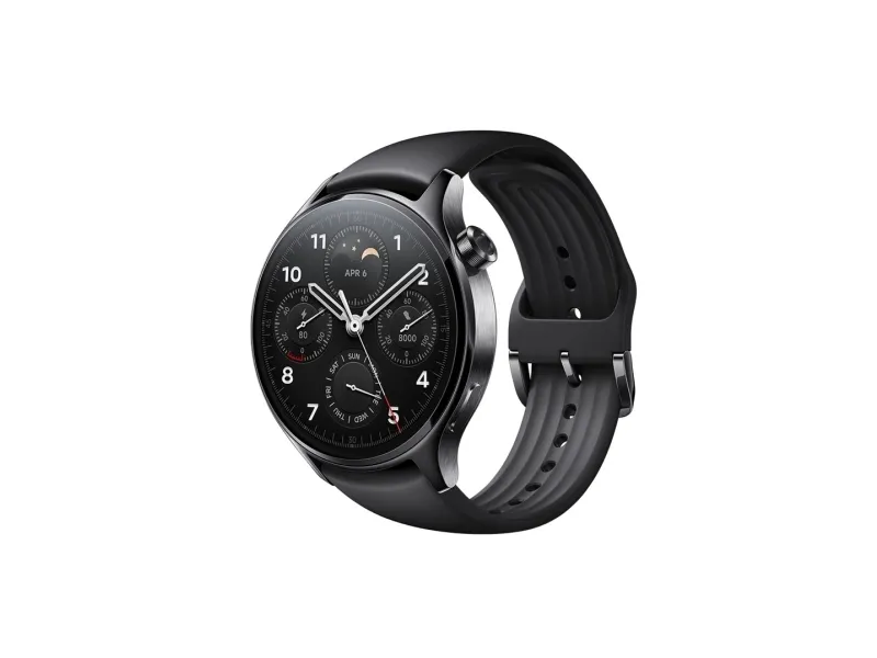 [OUTLET] - Xiaomi Watch S1 Pro - 46 mm - sølv - smart ur med rem - TPU - sort - håndledsstørrelse: 140-210 mm - display 1.47