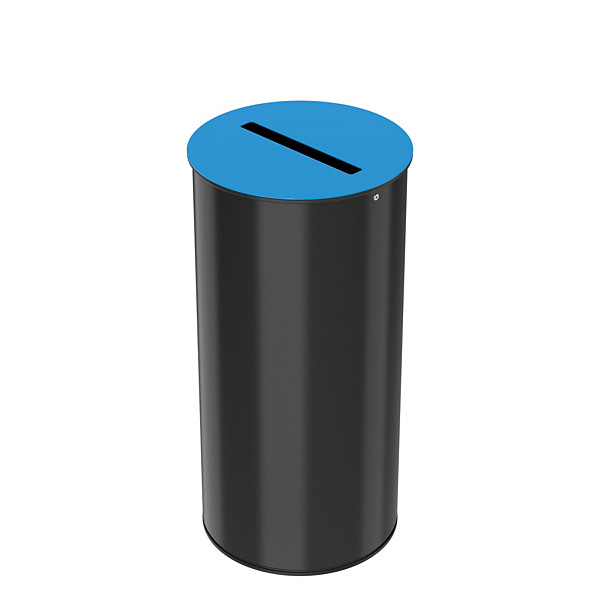 ROSSIGNOL Poubelle de  tri selectif 50 L neotri - tri papier - gris manganese / bleu ciel