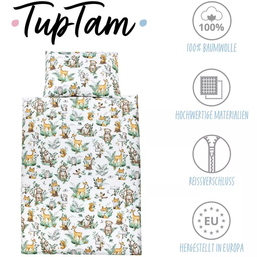 TupTam Kinder Bettwäsche Set 2-tlg braunorange