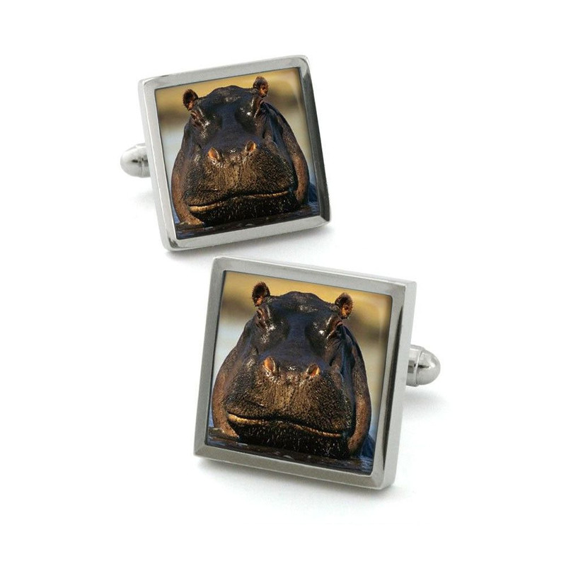 Boutons de manchette, hippo