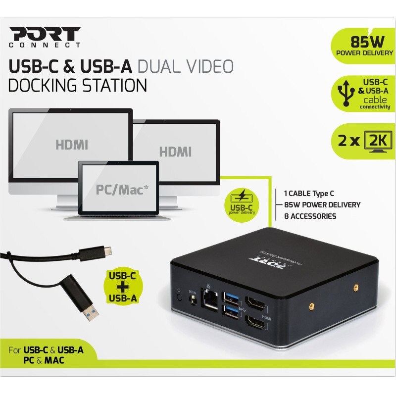 Station d’accueil universelle Port USB-C 2 X 2K