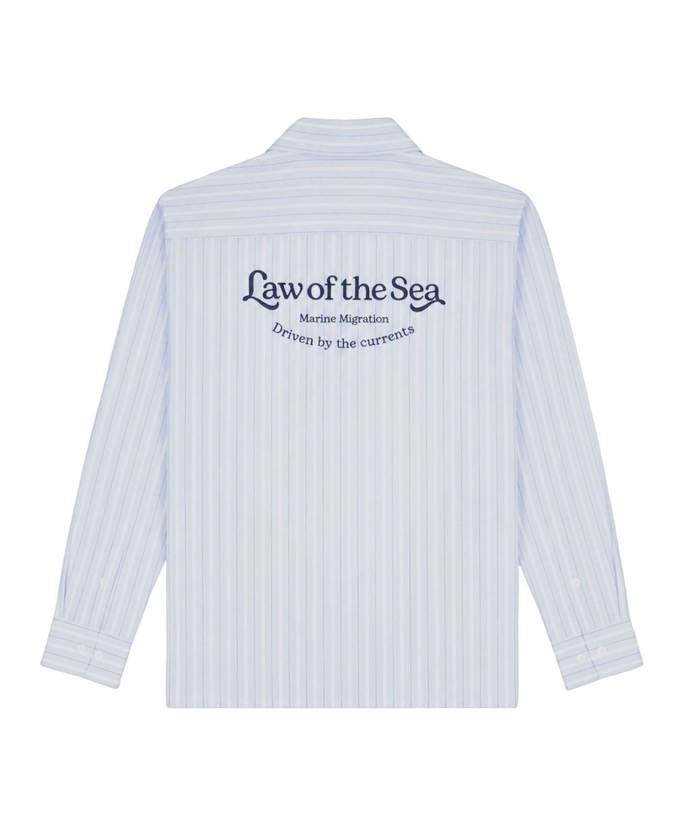 Law of the Sea Heren overhemd lange mouw blauw
