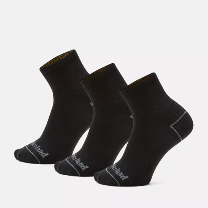 Lot de 3 paires de socquettes unisexes Bowden en noir