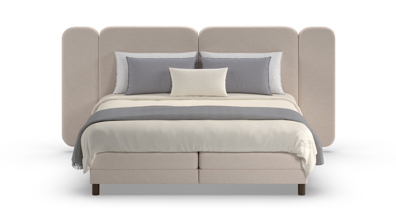 Elektrische boxspring Ridge met Kårlsson Excellence matras - Warm wool beige