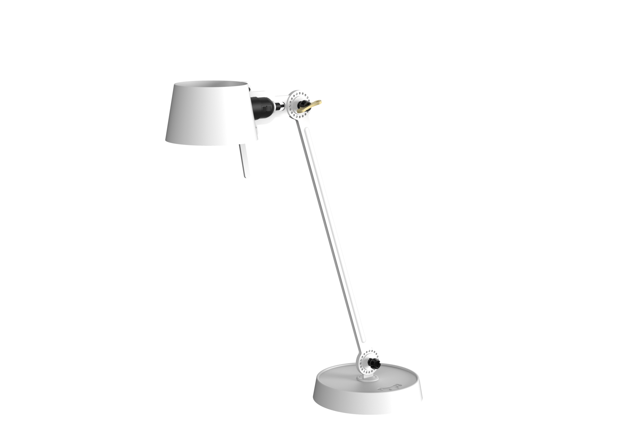 Bureaulamp Bolt met voet 1 arm pure white