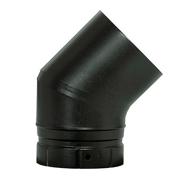 Coude émaillé segmenté Noir 45° x ø130 Poujoulat