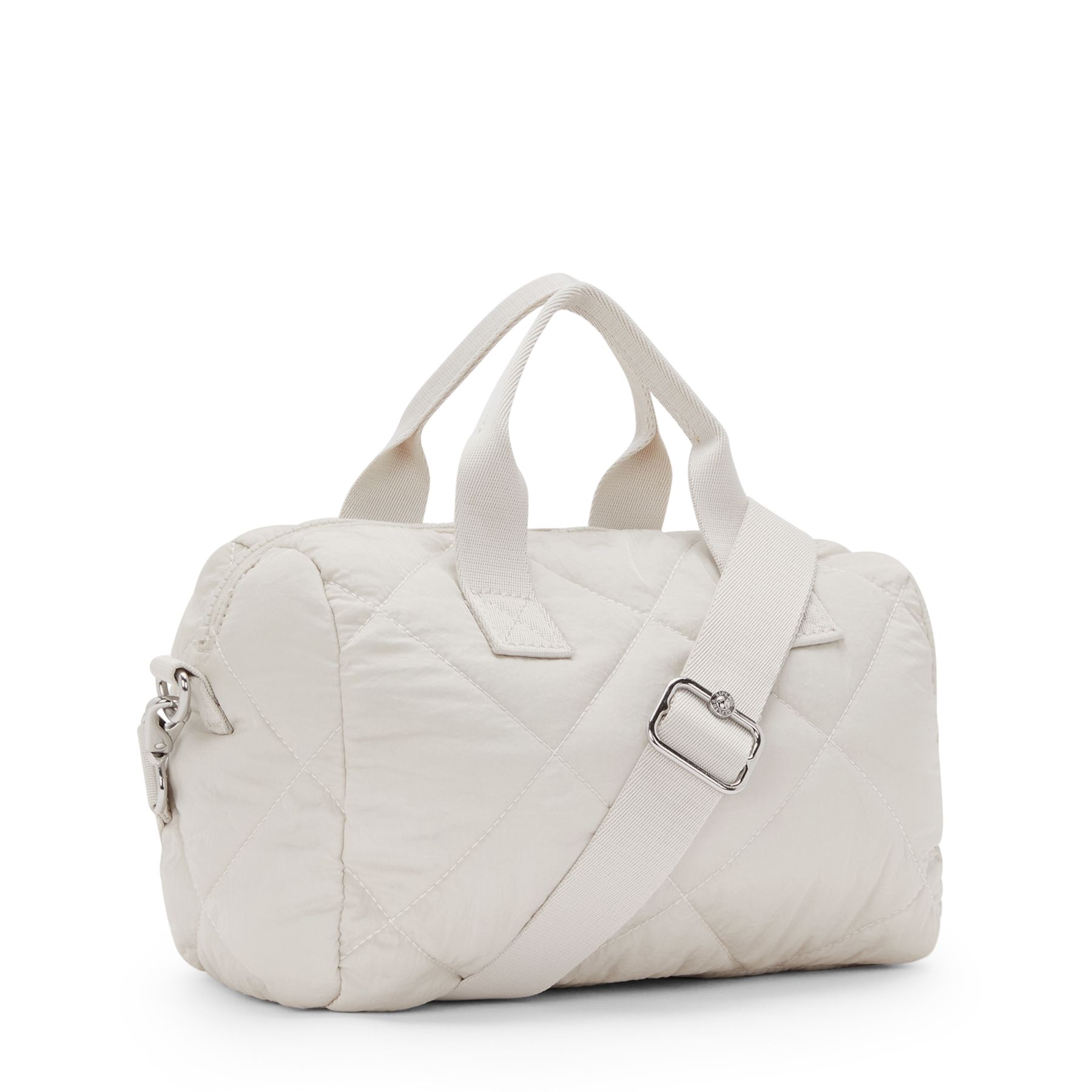 BINA M Sac à main de taille moyenne avec bandoulière ajustable amovible - Airy Beige Quilt