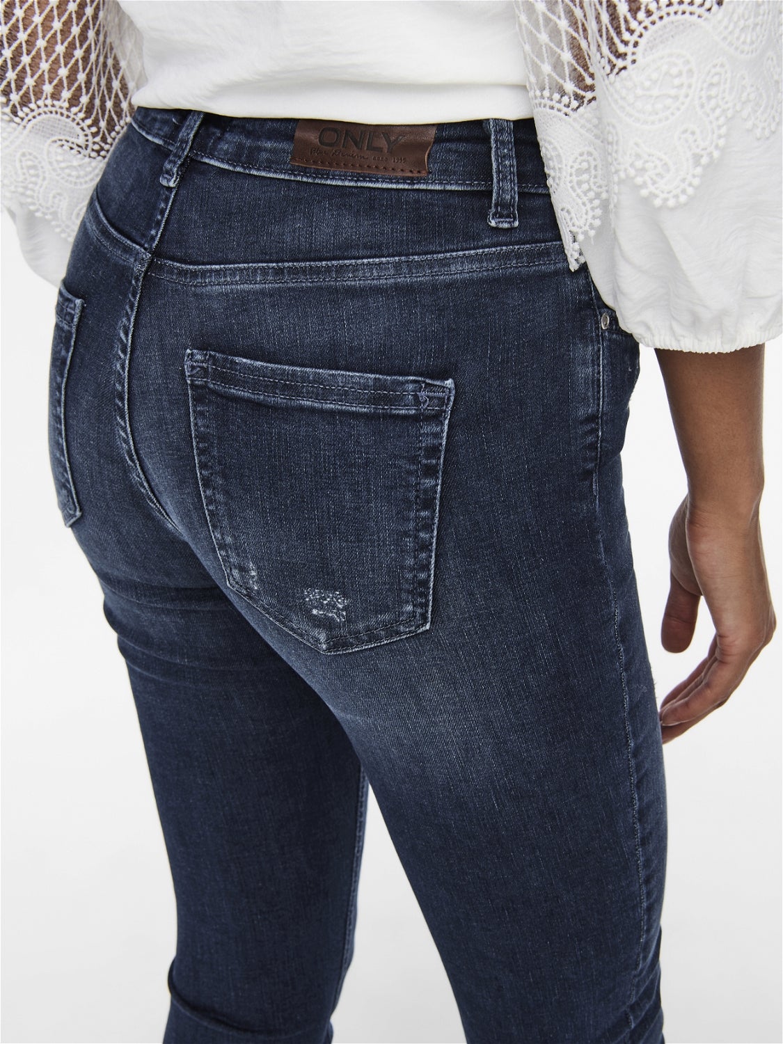 ONLBLUSH Mittlere Taille Skinny Fit Jeans Dark Blue Denim