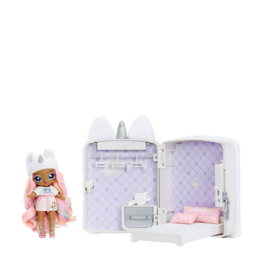 3-in-1 speelset met rugzak, slaapkamer en Whitney Sparkles met eenhoornthema