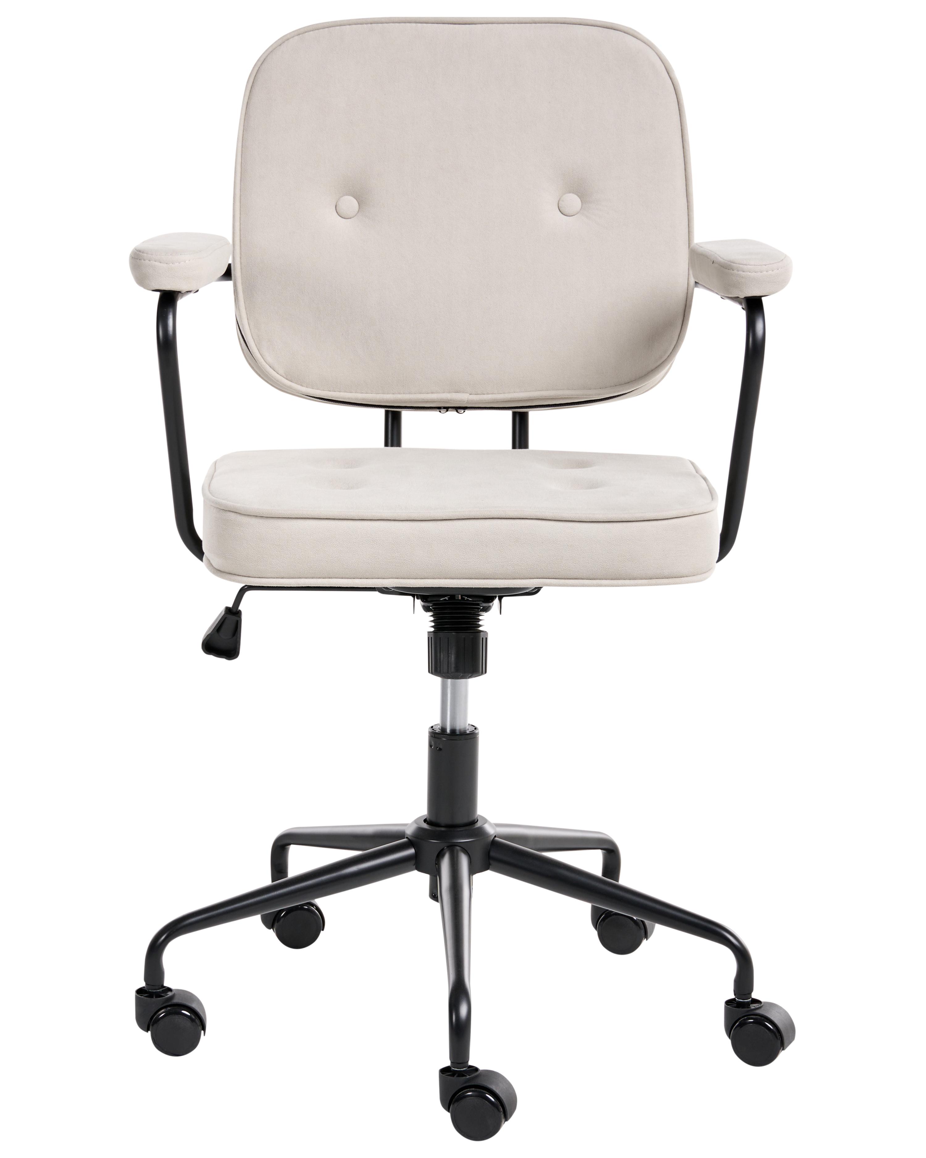 Bureaustoel PAWNEE Fluweel Lichtbeige