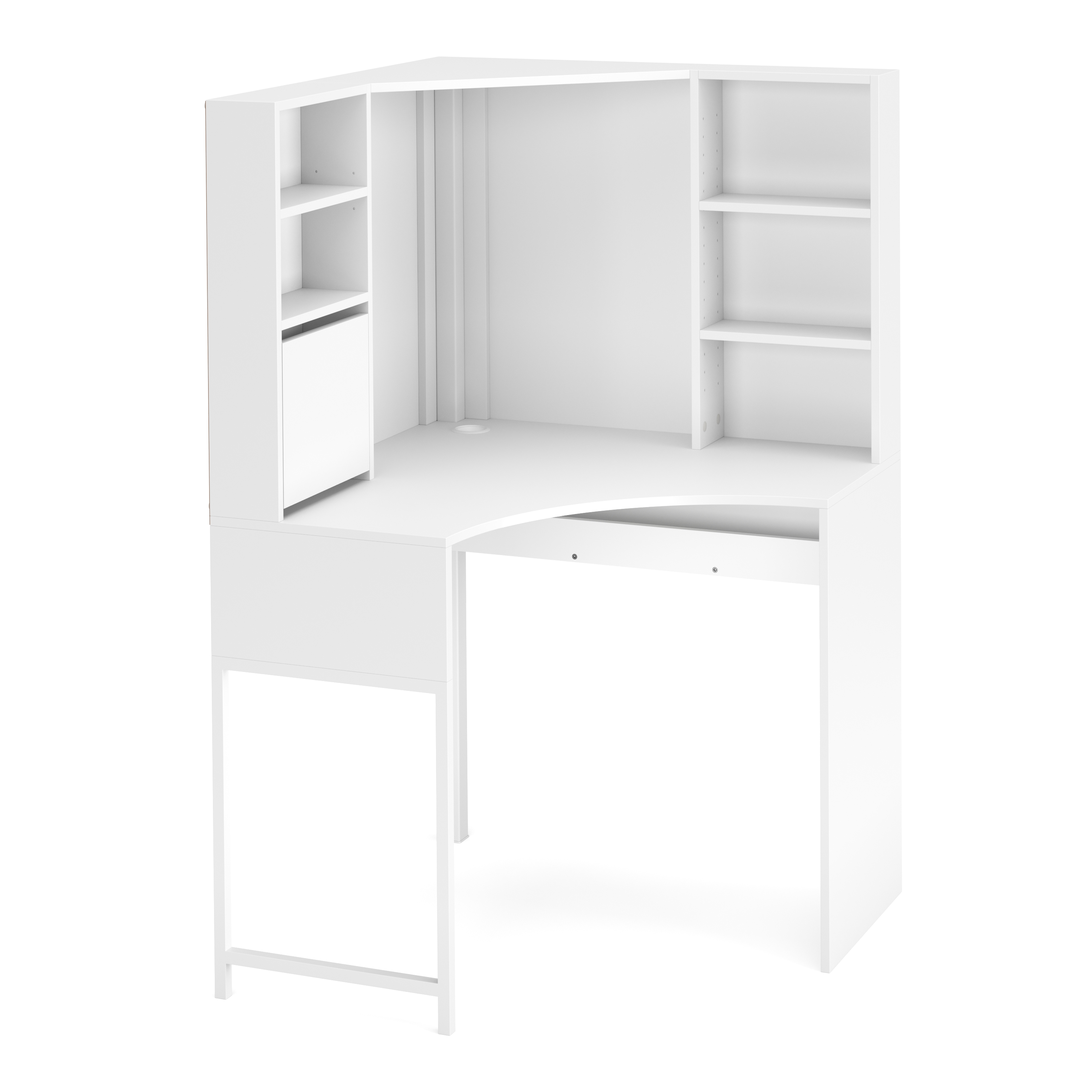 Eckschreibtisch EMIL 85 x 85 x 142 cm weiss