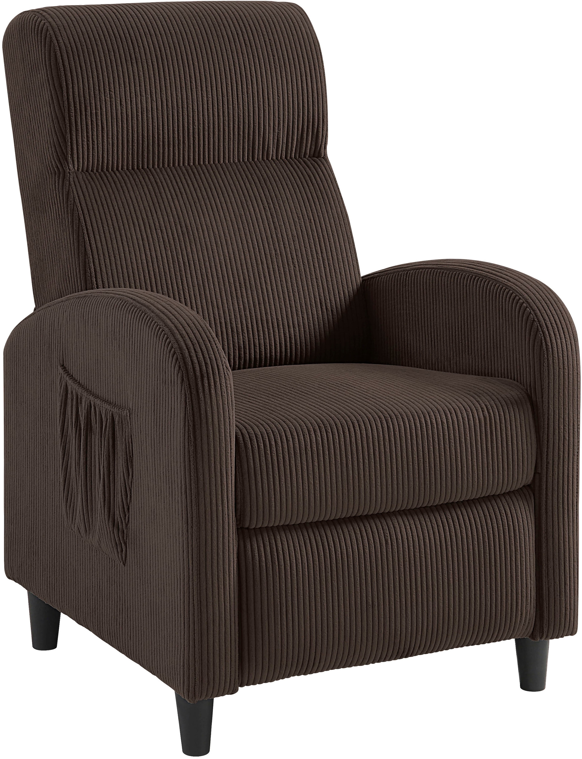 ATLANTIC home collection Relaxsessel »Tom« mit Relaxfunktion, inklusive seitlicher Tasche, TV-Sessel mit Funktion