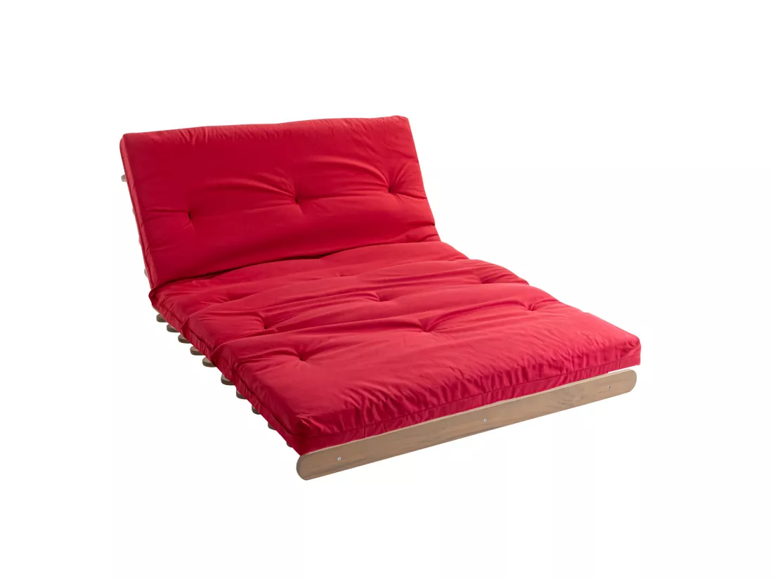 Matelas futon coeur en mousse à mémoire de forme, rouge 160x200