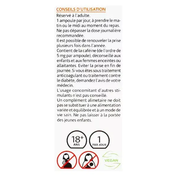 Arkopharma Arkofluides Estimulante Físico Orgânico 20 ampolas
