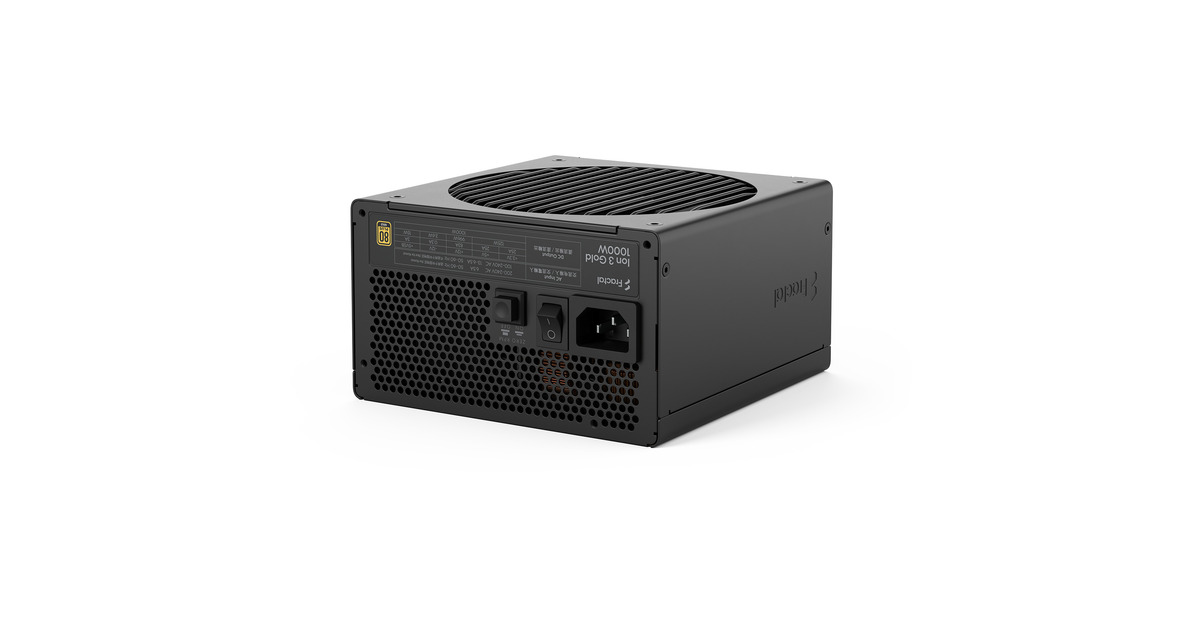 Fractal DesignION Gold 3 modulaire 1000 watt voeding   (Zwart, 1x 12V-2x6, 3x PCIe)
