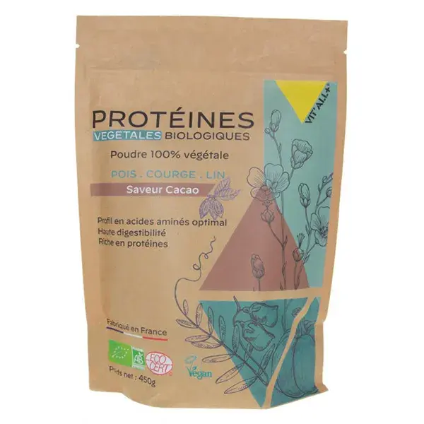 Vit'all+ Chocolate com Proteína Vegetal 450g