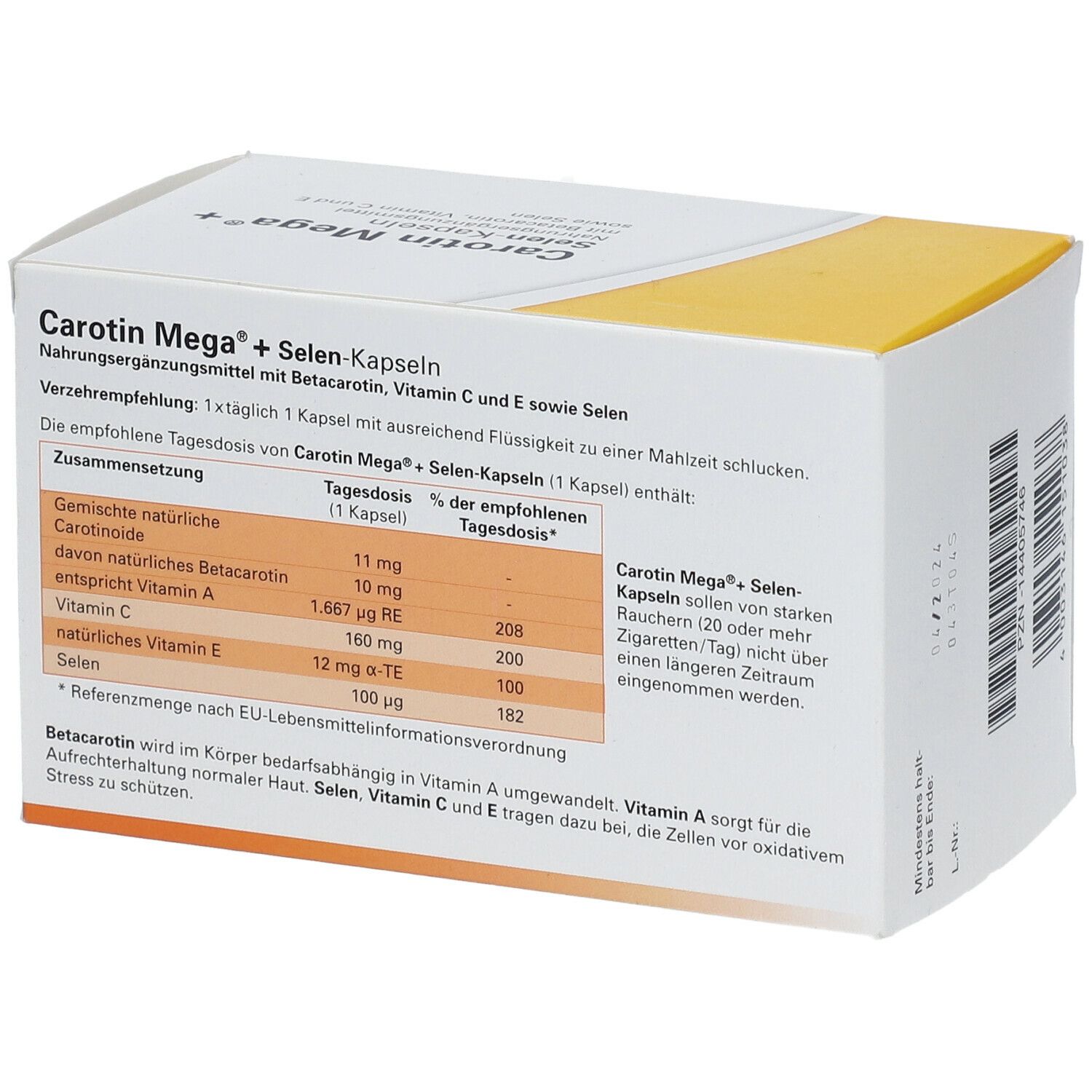 Carotin Mega® + Selen-Kapseln