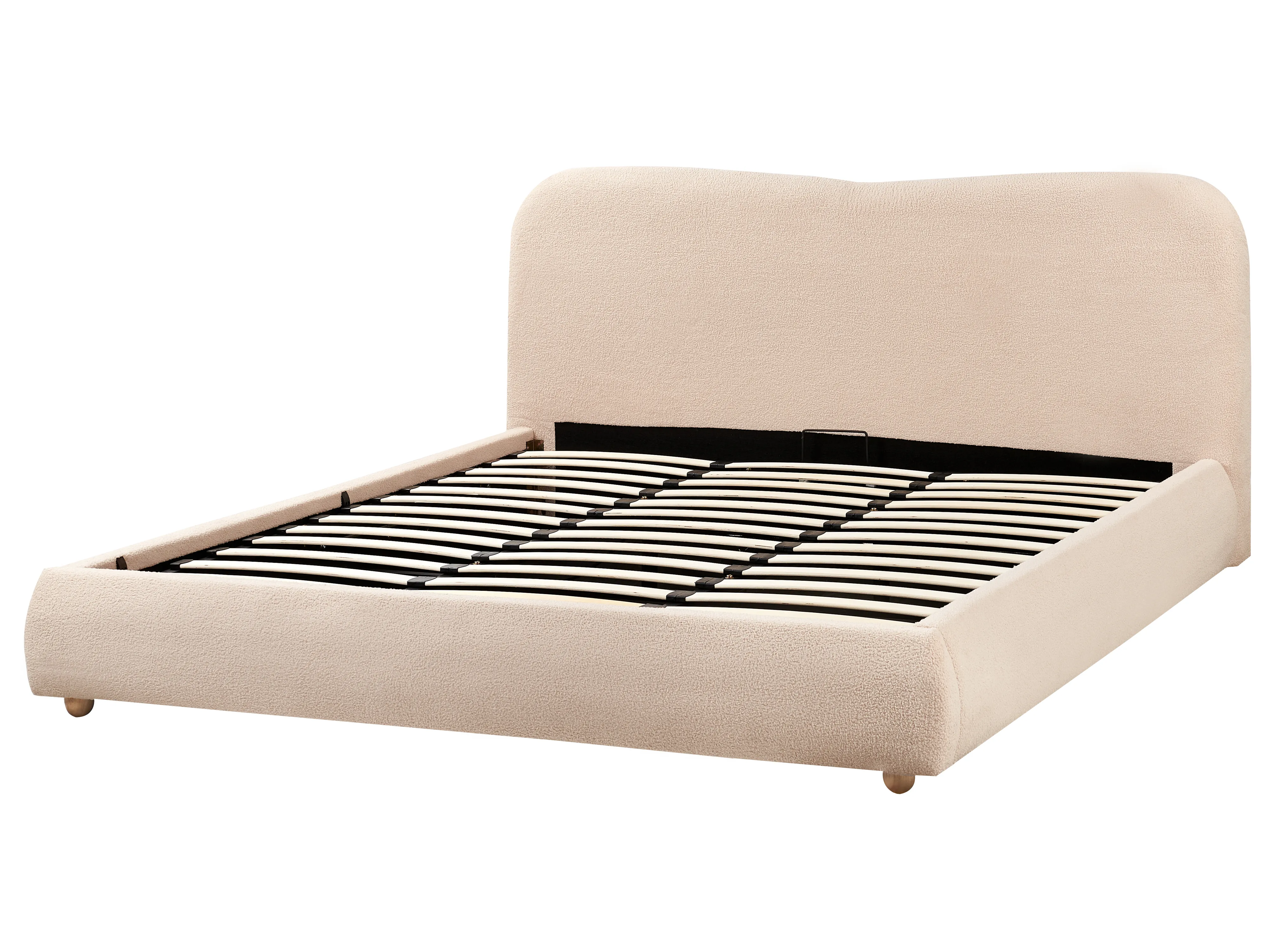 Bed met opbergruimte Bouclé BLAGNAC 180 x 200 cm Beige