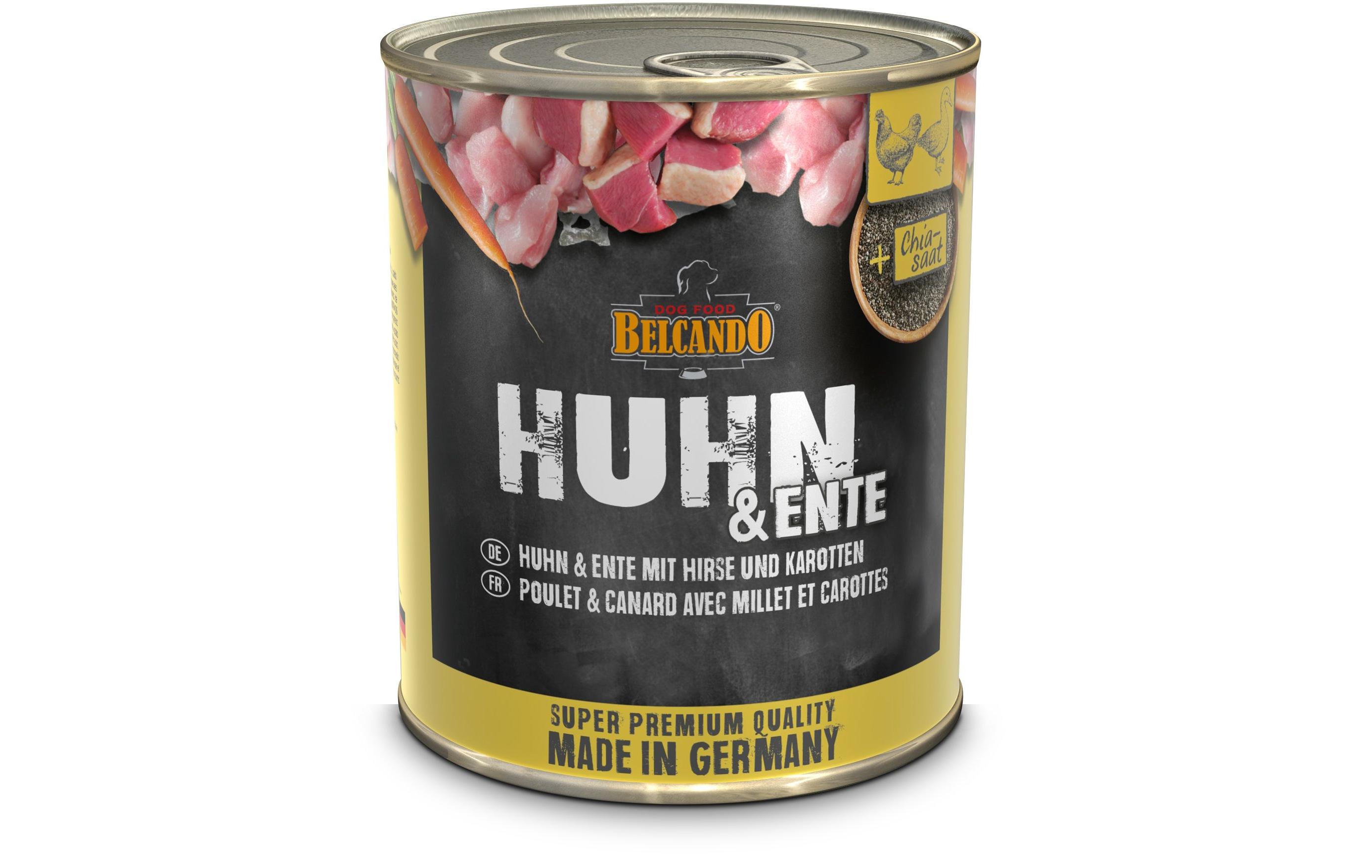 Nassfutter Huhn & Ente, 800gAlleinfuttermittel für Hunde