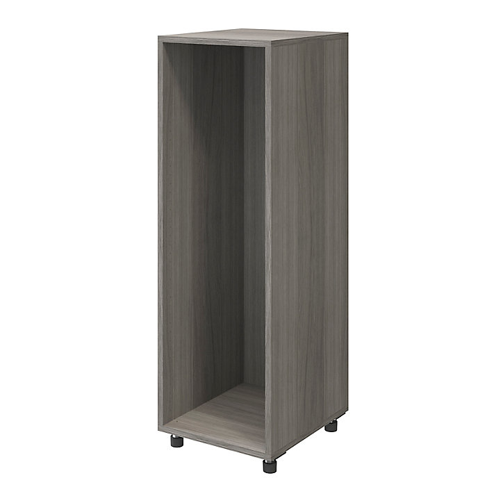 Commode sur pieds effet chêne grisé 6 tiroirs GoodHome Atomia H. 112,5 x L. 37,5 x P. 45 cm