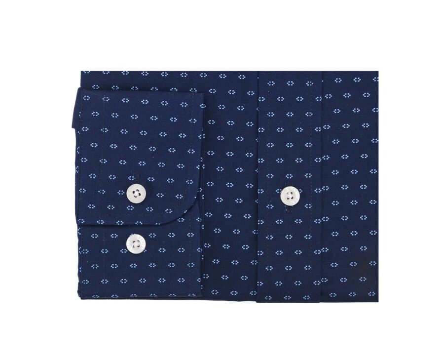 Chemise imprimée marine motif bleu - LÉOPHILE