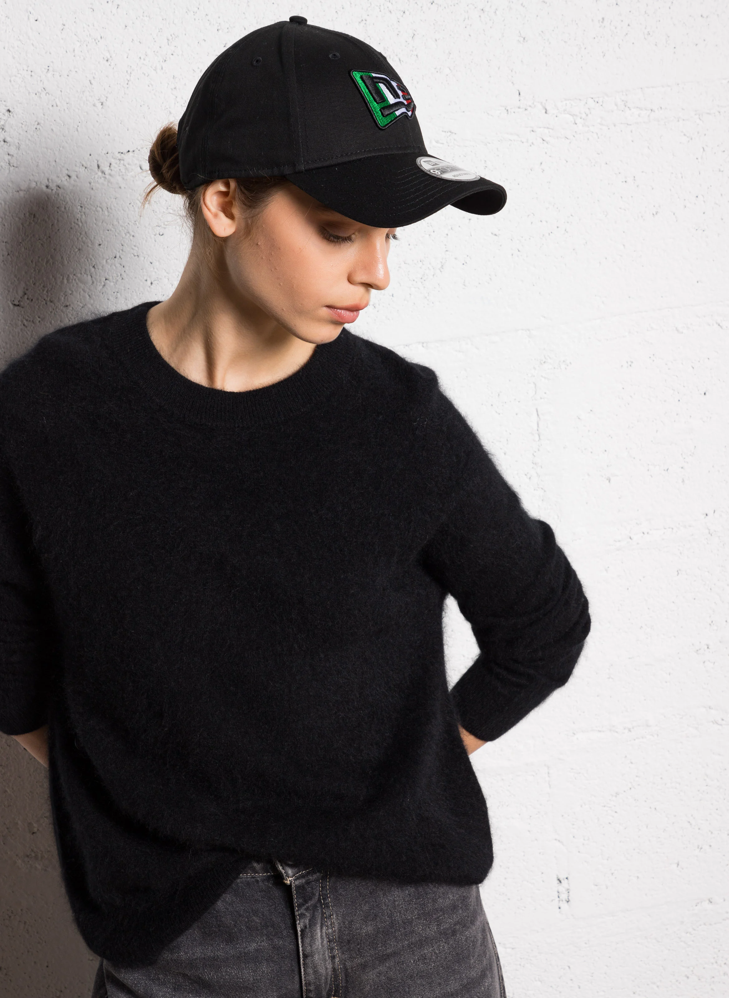MARINETTY - Pull droit en laine mélangé| Noir
