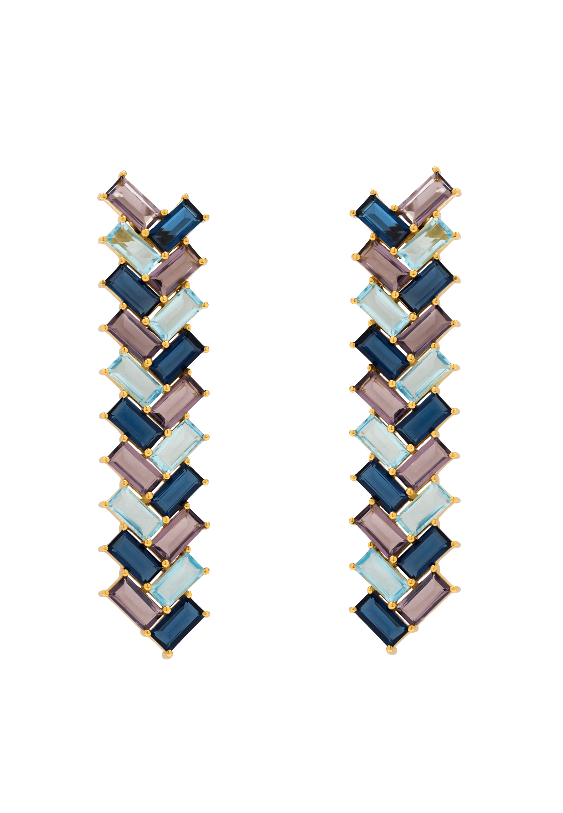 METRÓPOLIS - Boucles d'oreilles en forme d'épi | Violet