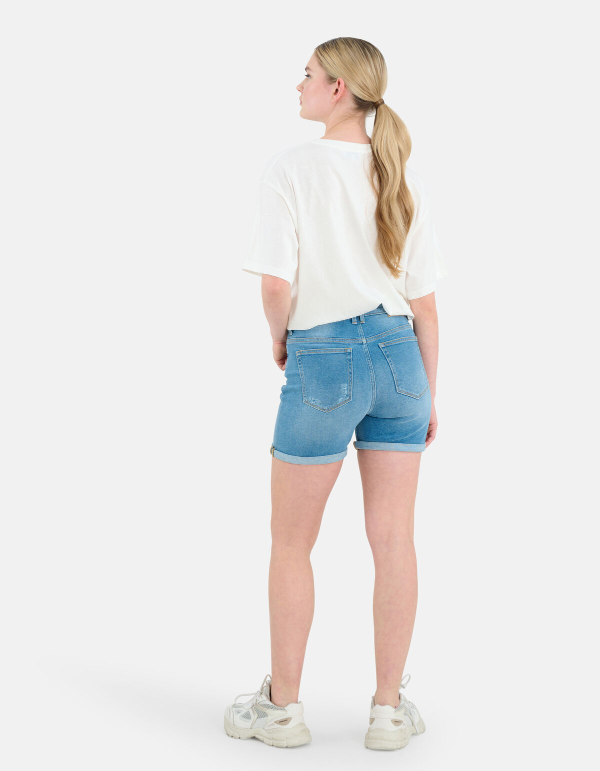Tapered Denim Short Mediumstone