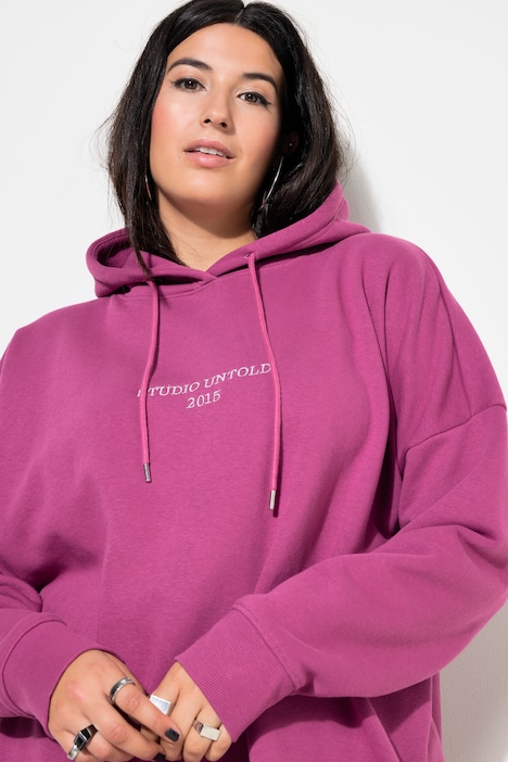 Hoodie, oversized, Stick-Statement, Kapuze, Langarm