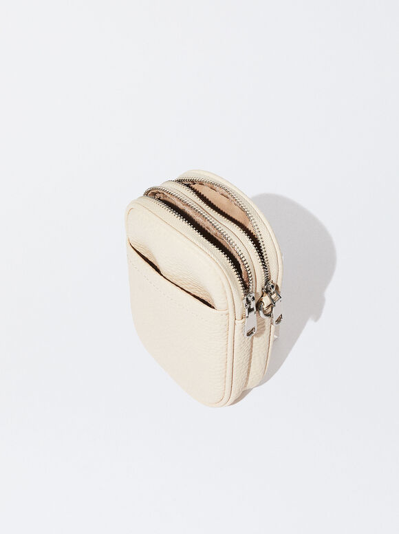 Bolsa para celular com alça de ombro - Off-White