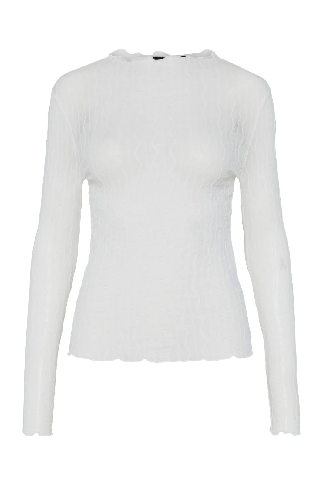 Pieces Pcpriya Sandra Ls Mockneck Top 4633629 cloud dancer