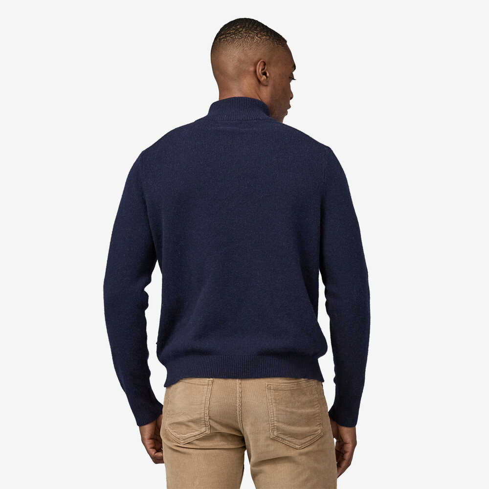 Herrenpullover aus recyceltem Kaschmir mit 1/4-Reißverschluss