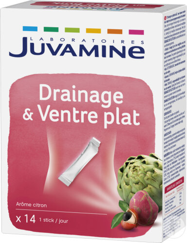 Juvamine Drainage & Ventre Plat Arôme Citron 14 Sticks