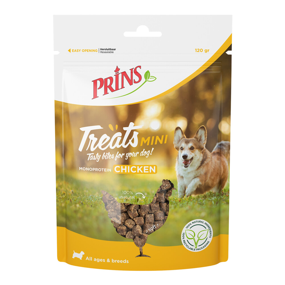 Prins Treats Mini HondensnacksKip120 gr