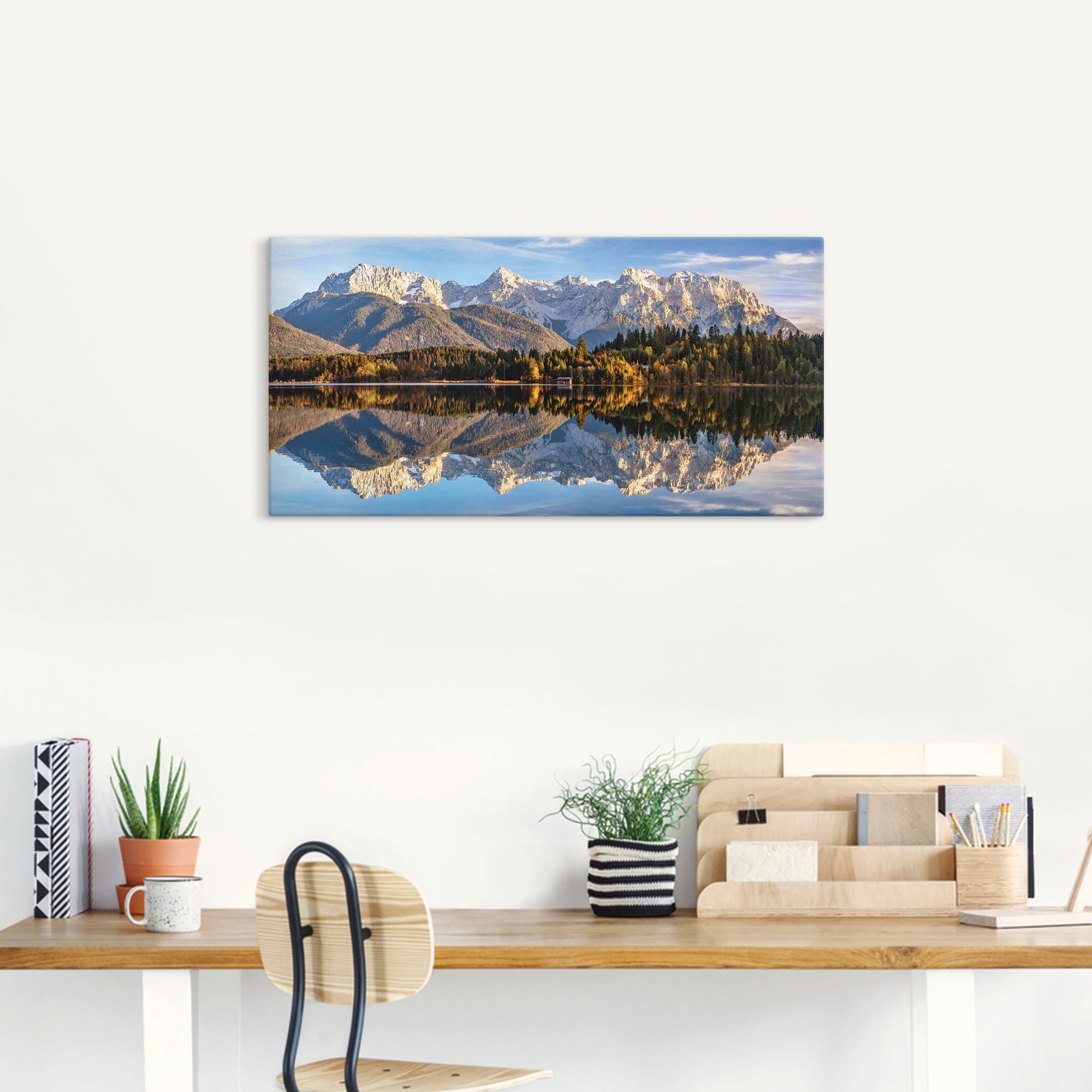 Artland Leinwandbild »Karwendelblick am Barmsee« Berge & Alpenbilder 1 Stk. tlg. als Leinwandbild, Wandaufkleber in verschied. Grössen