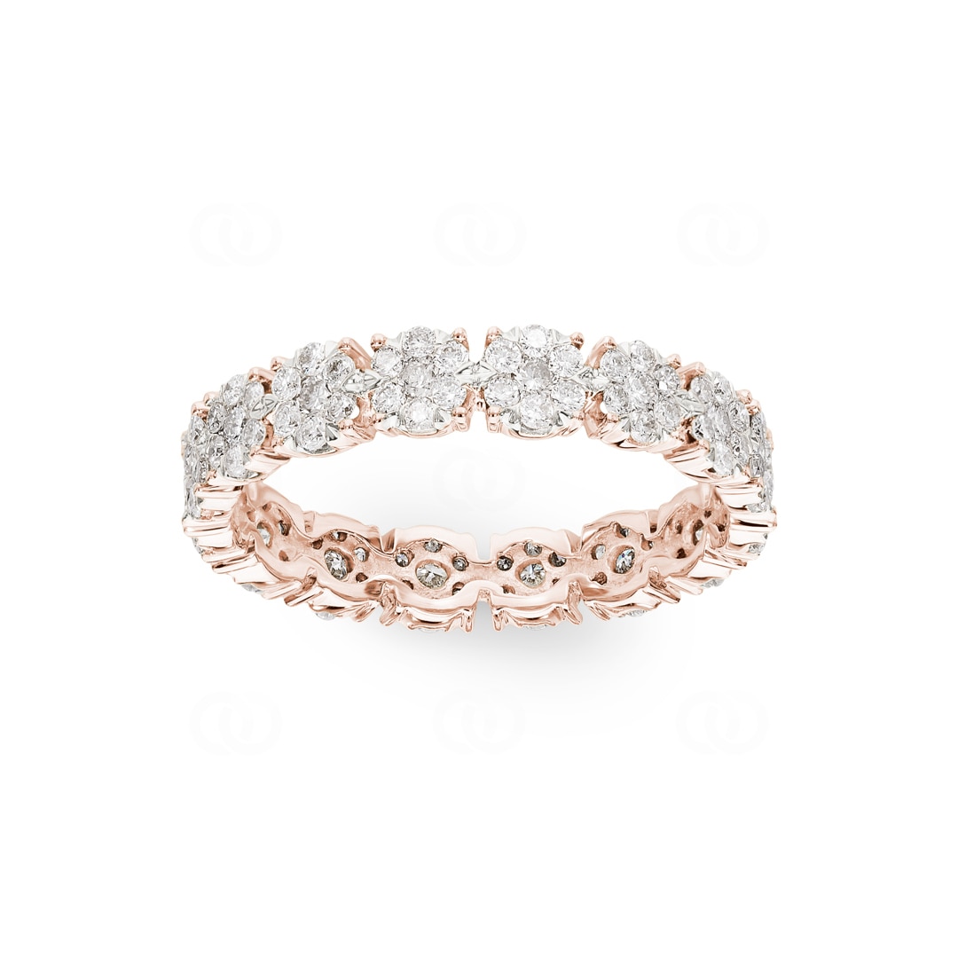 1.01 Karat Diamanten Mémoire Ring 750/18 K Roségold