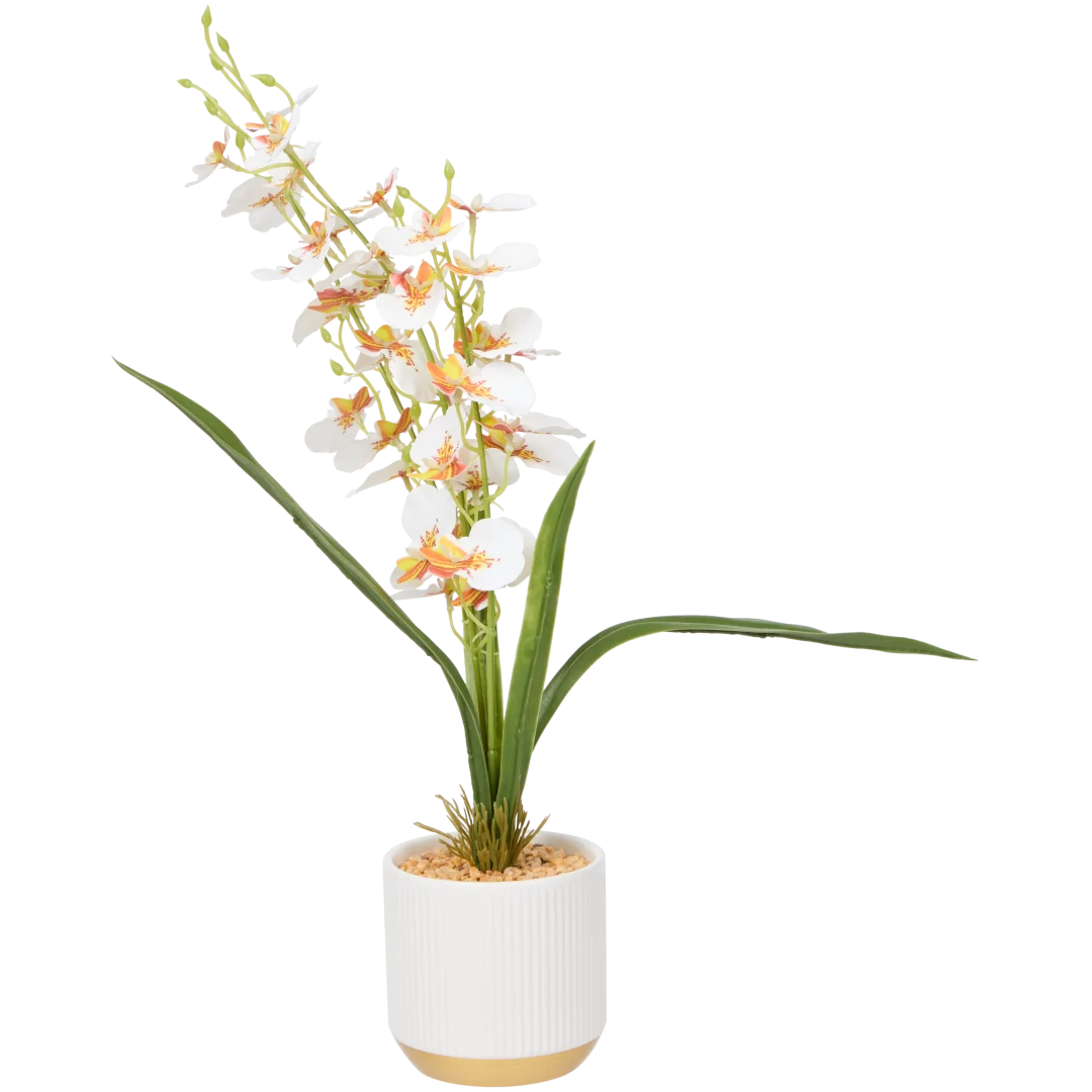 Orchidée sauvage artificielle en pot