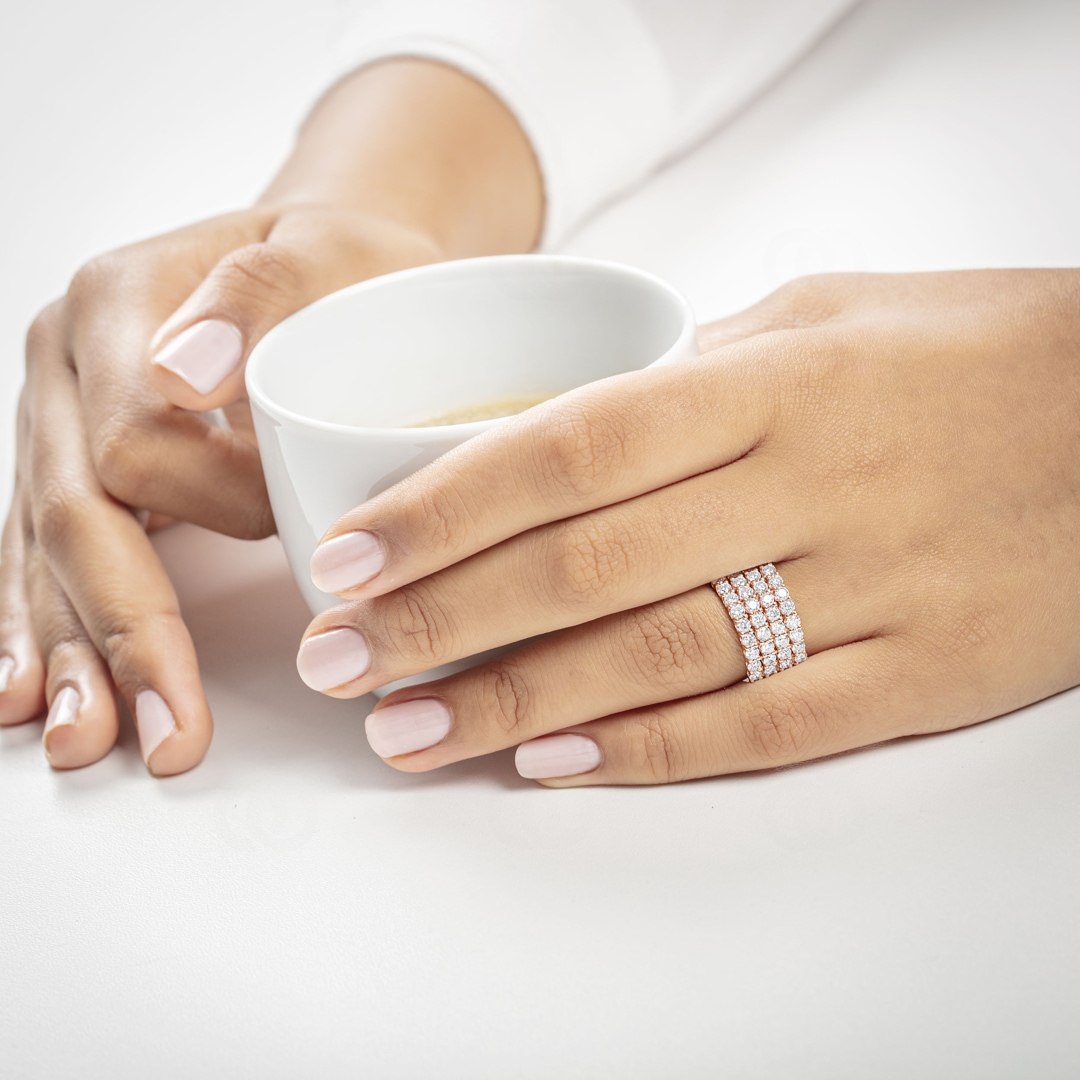 2.03 Karat Diamantring 750/18 K Roségold