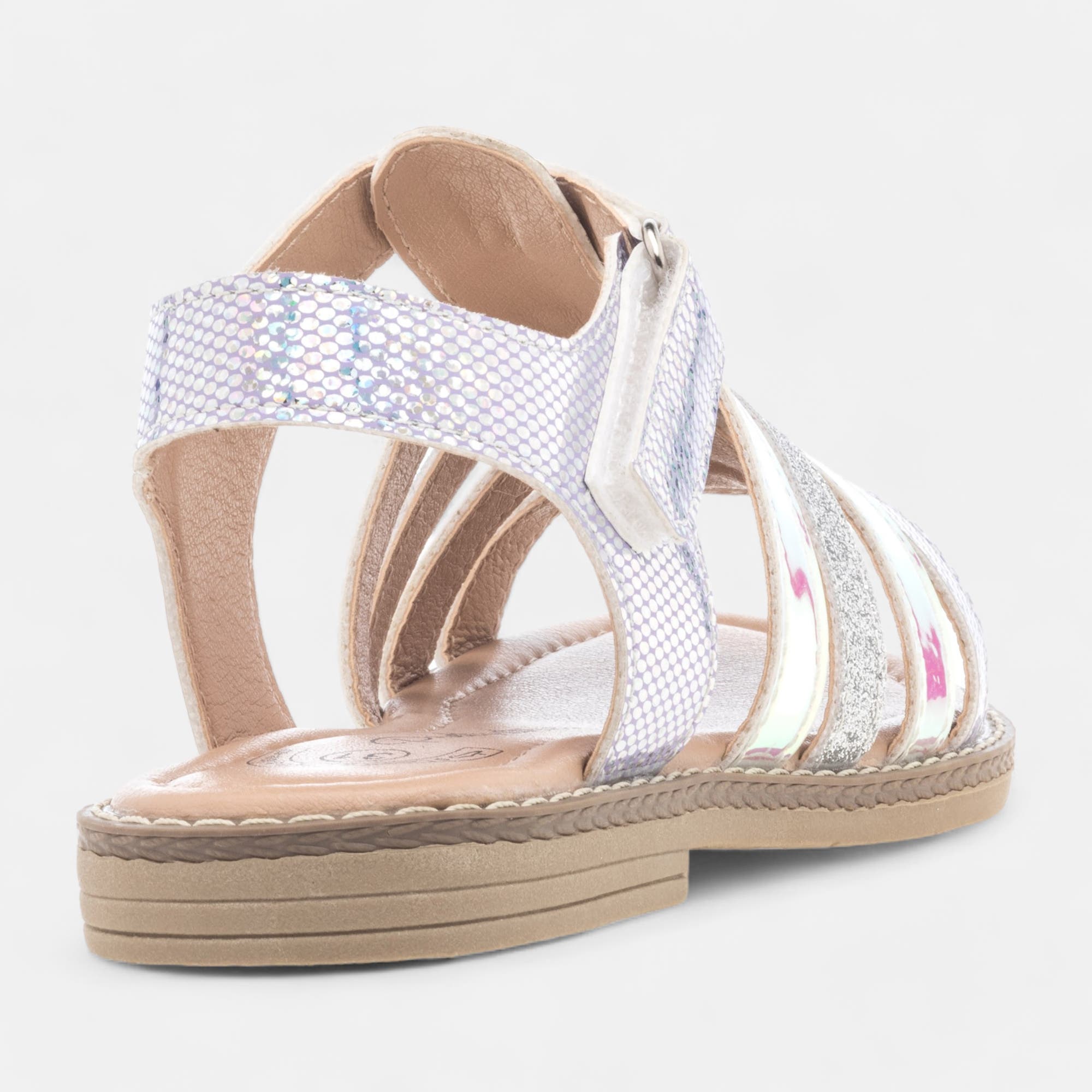 Nu-pieds Fille argent