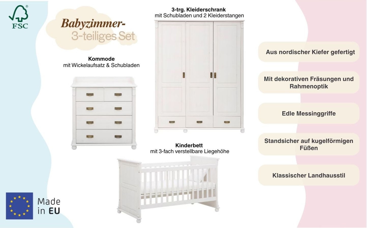 Lüttenhütt Babyzimmer-Komplettset »