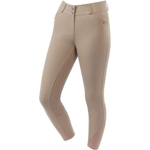 Calça de montaria feminina Pro Form com bandana de gel, bege