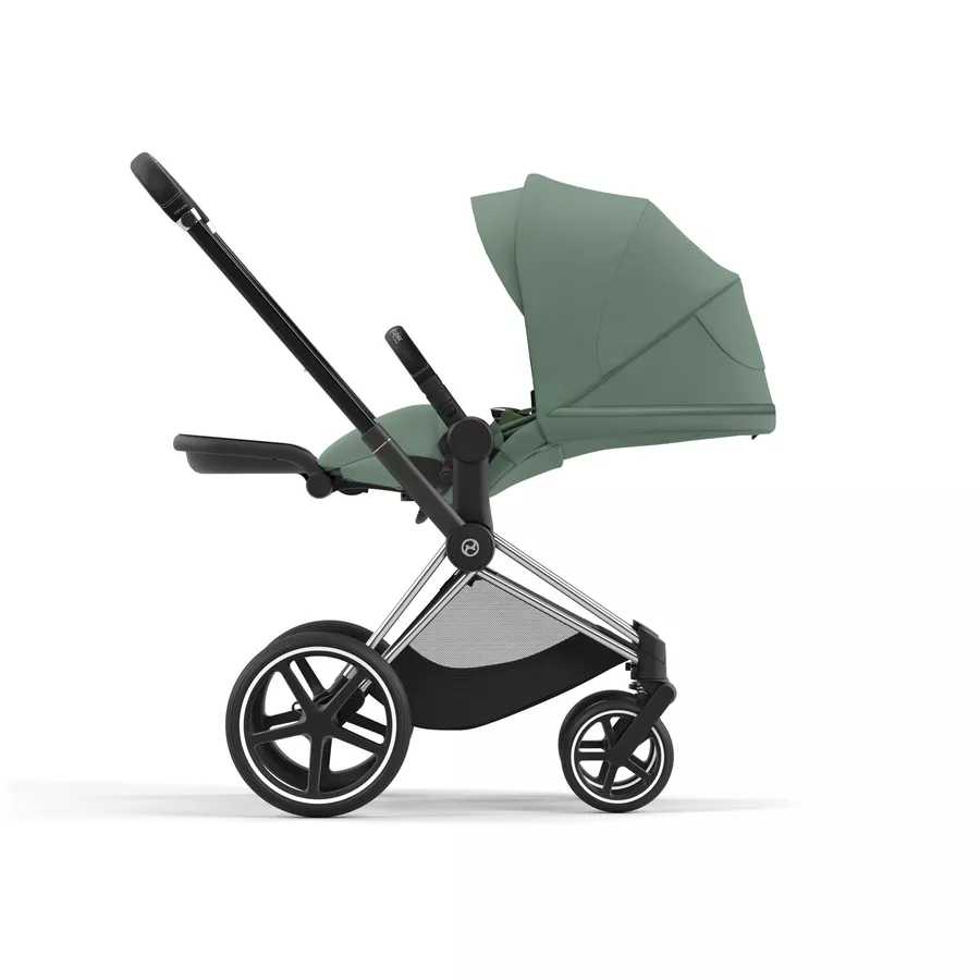 cybex PLATINUM Kombikinderwagen New Priam Chrome Black Leaf Green