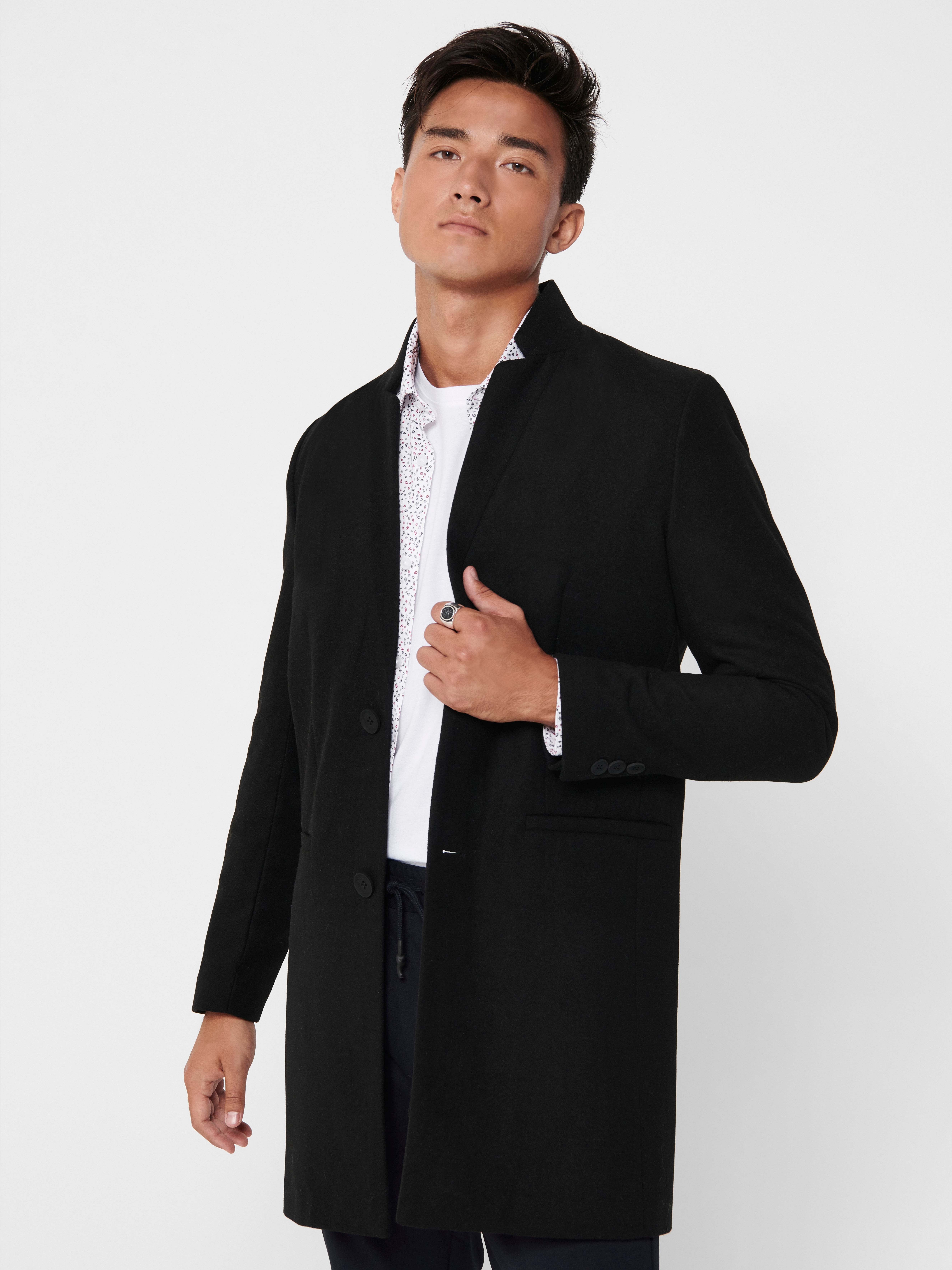 ONSMALIK Trenchcoat Black
