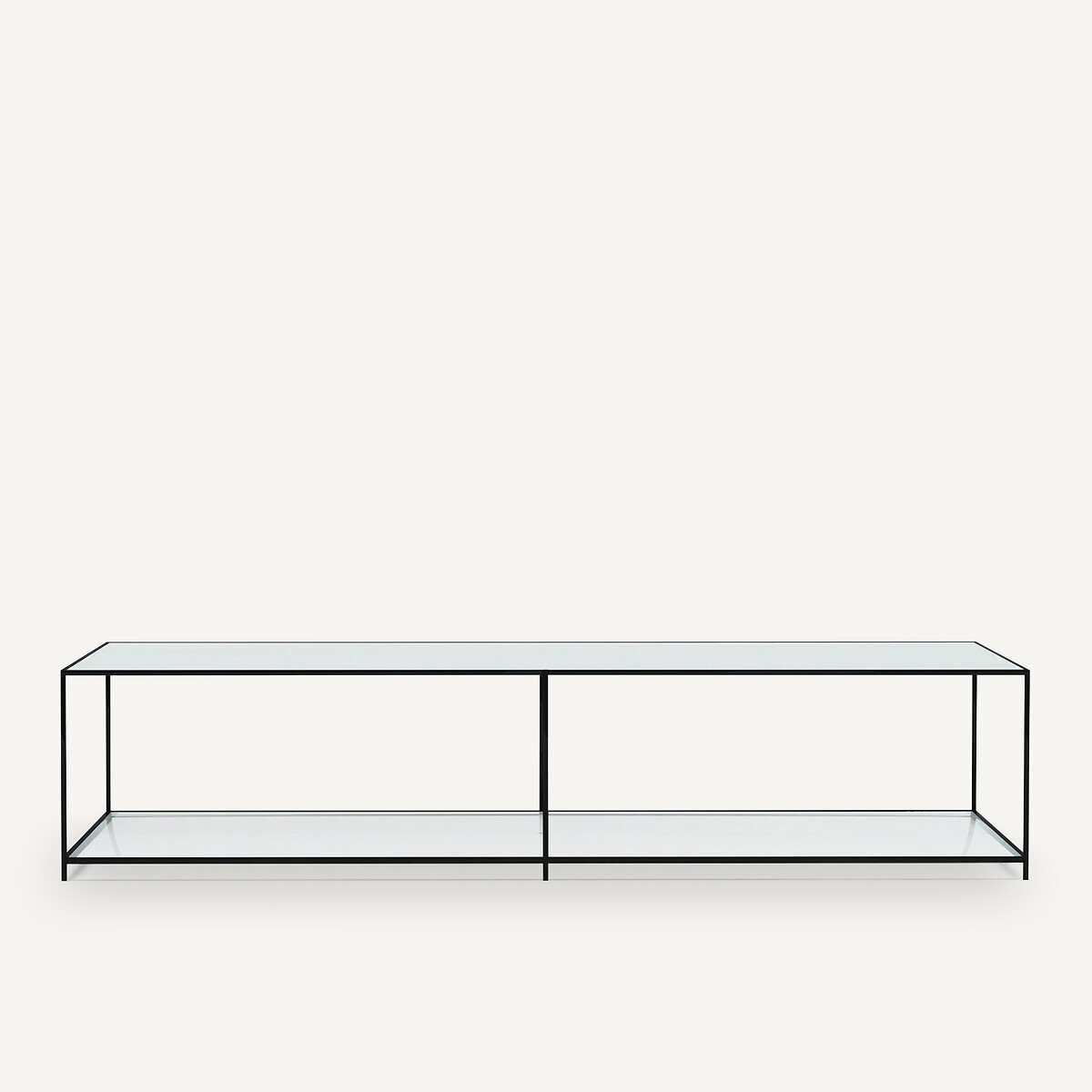 AM.PM<br>Mesa de centro retangular em vidro temperado Sybil