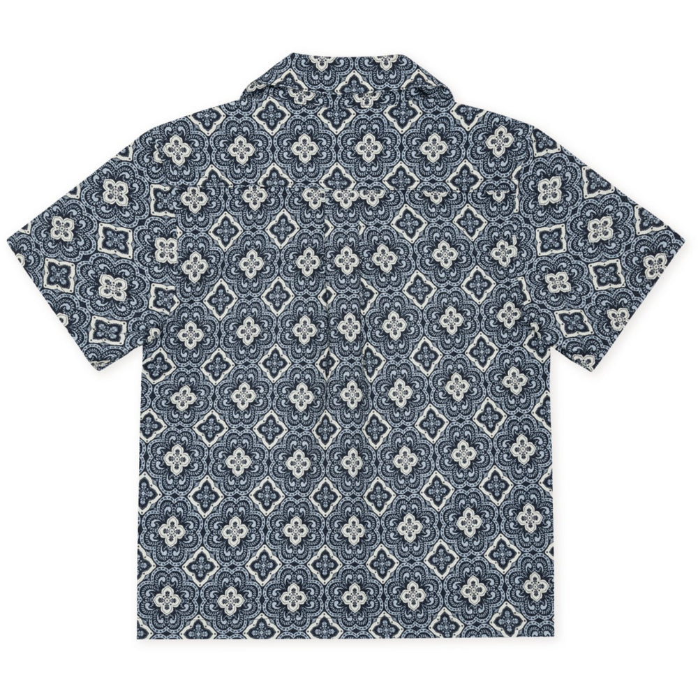Køb Les Deux Kids Blue Fog Lukas Arabesque AOP SS Skjorte