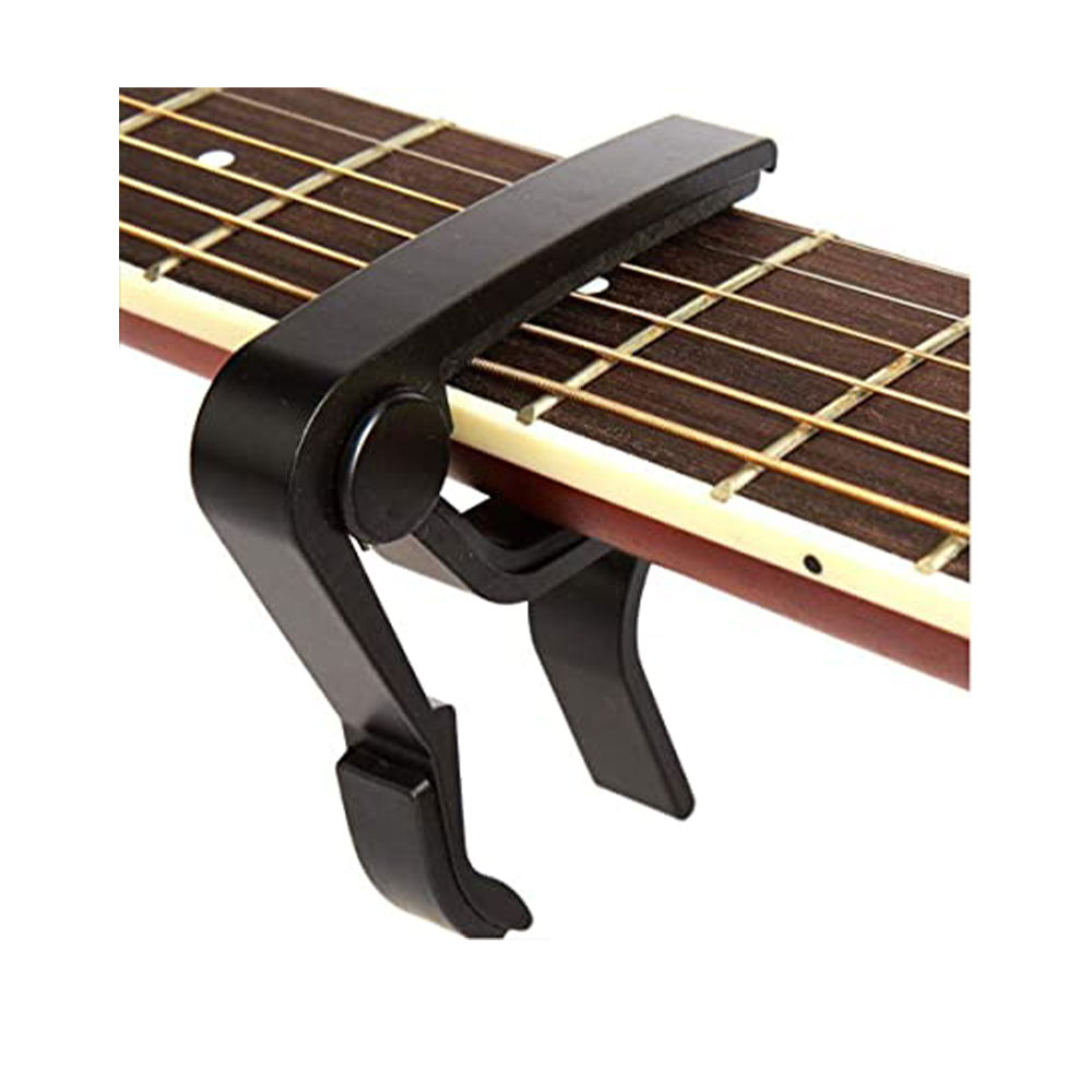 Gitarren Kapodaster Aluminium Kapo für Akustik Gitarren - Schwarz