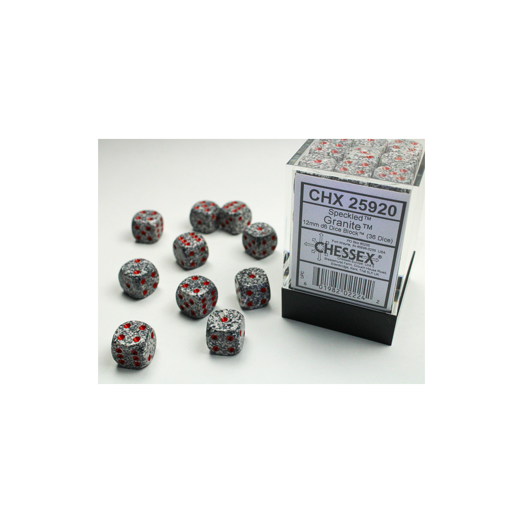Set de 36 Dés Chessex : Speckled