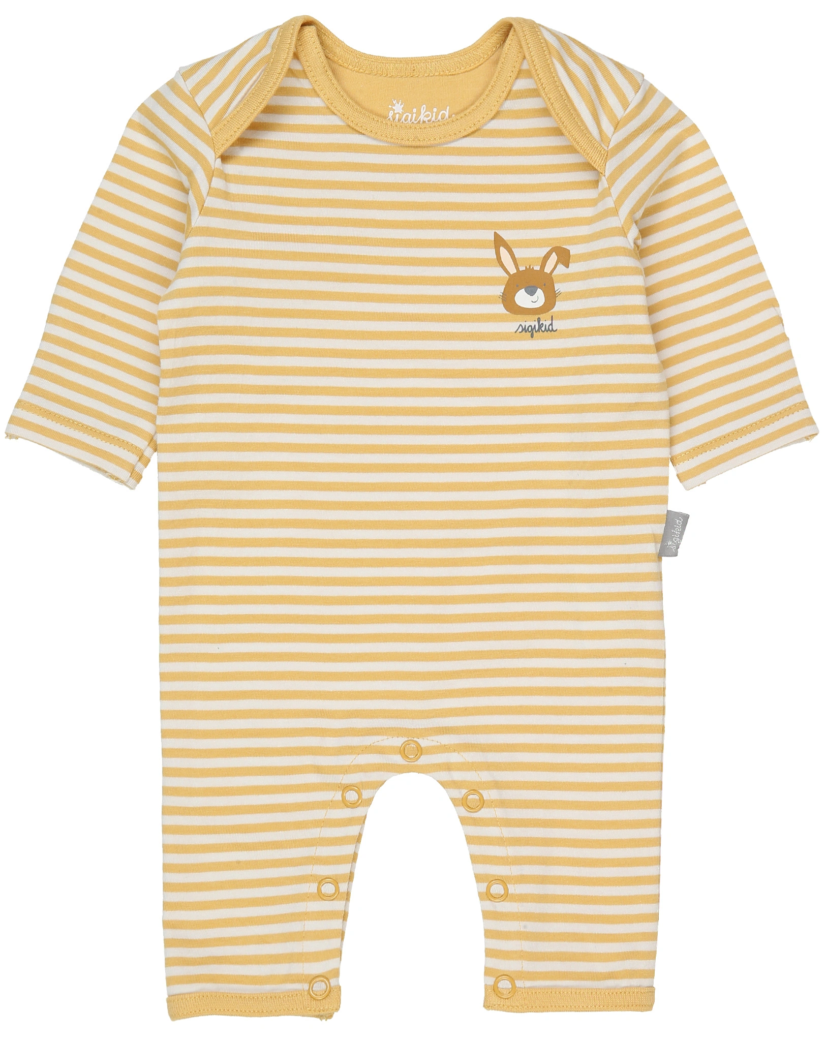 Strampler BABY HASE gestreift in gelb